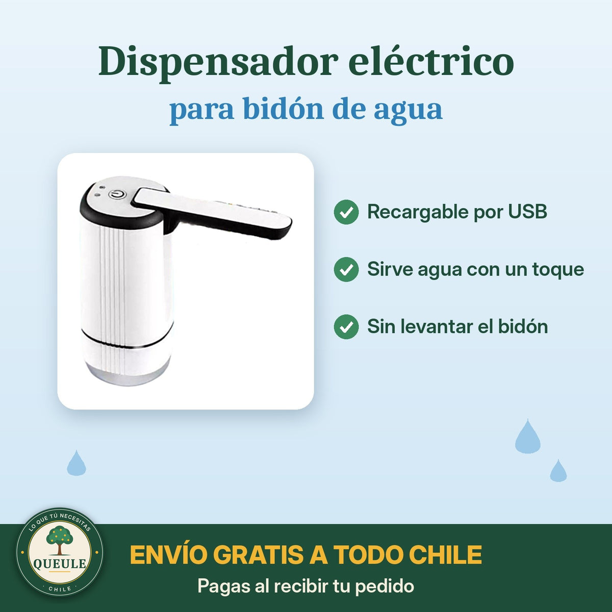 Dispensador de Agua Recargable USB