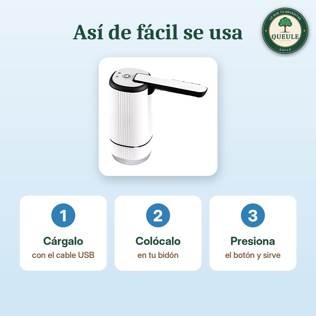 Dispensador de Agua Recargable USB