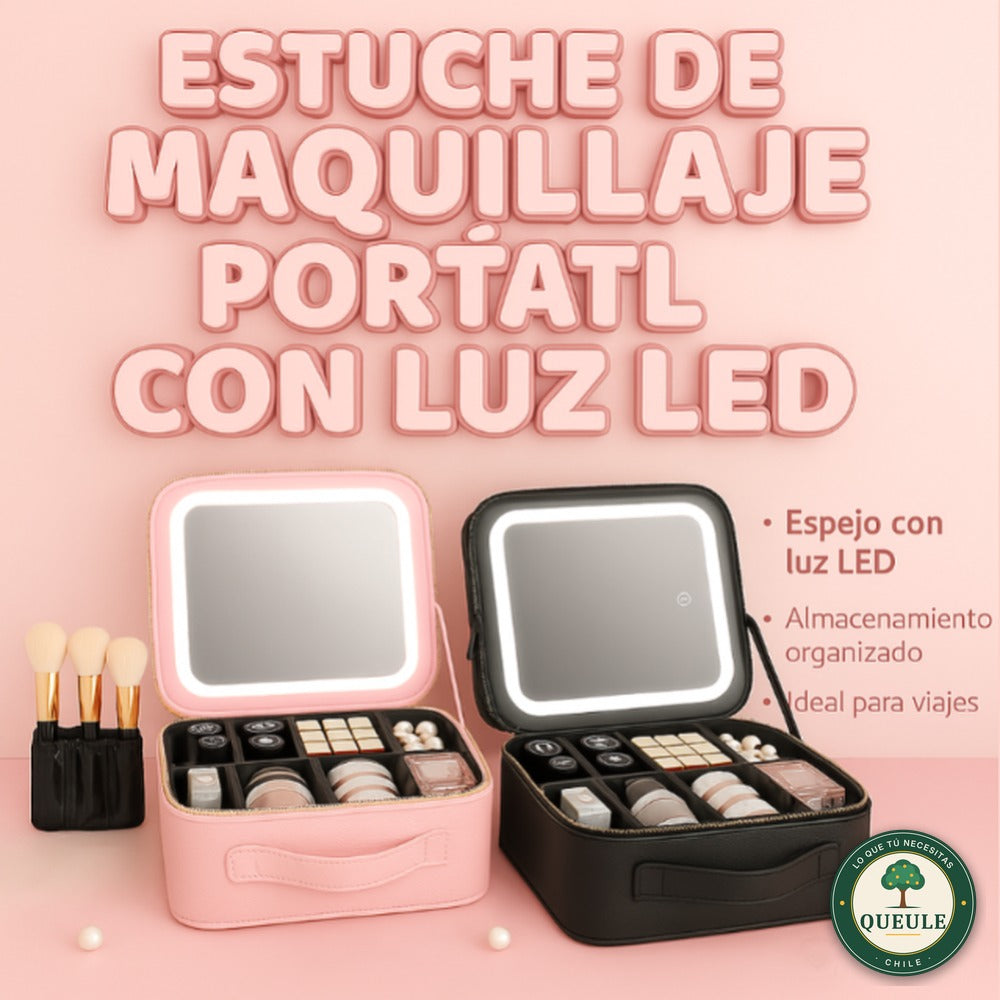 Estuche Maquillaje Portátil Con Luz LED