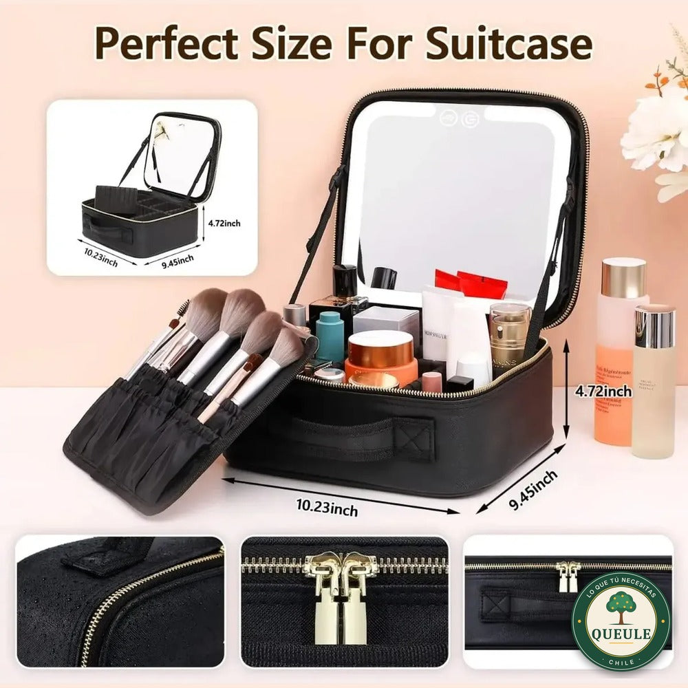 Estuche Maquillaje Portátil Con Luz LED