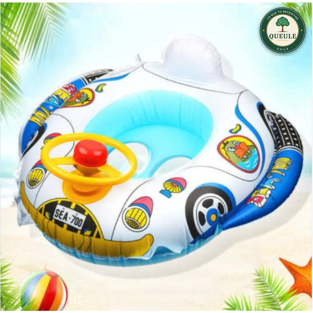 Flotador para Niños en Forma de Auto con Volante