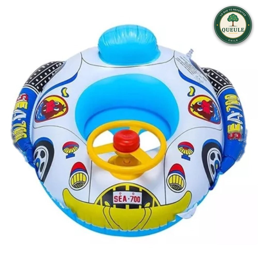 Flotador para Niños en Forma de Auto con Volante