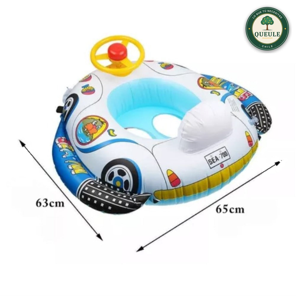 Flotador para Niños en Forma de Auto con Volante