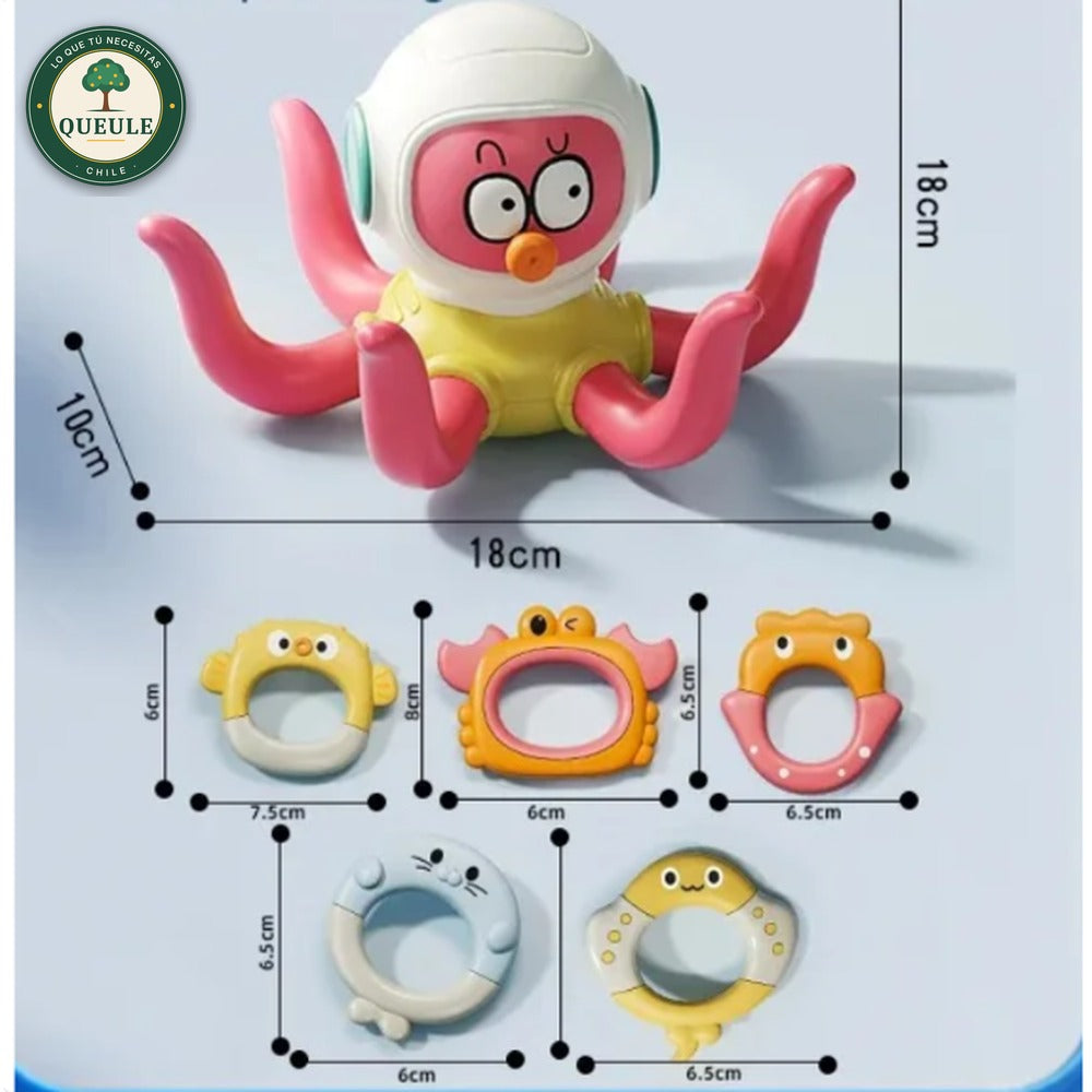 Pulpo Flotante con Anillos para el Baño